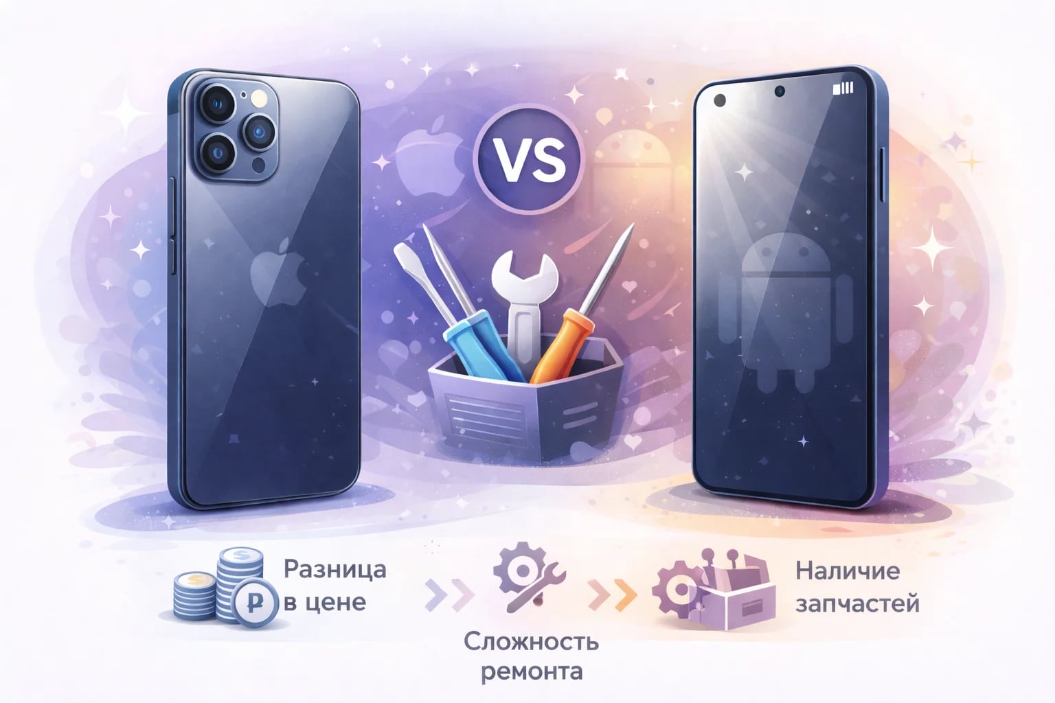 Ремонт iPhone vs Android — отличия