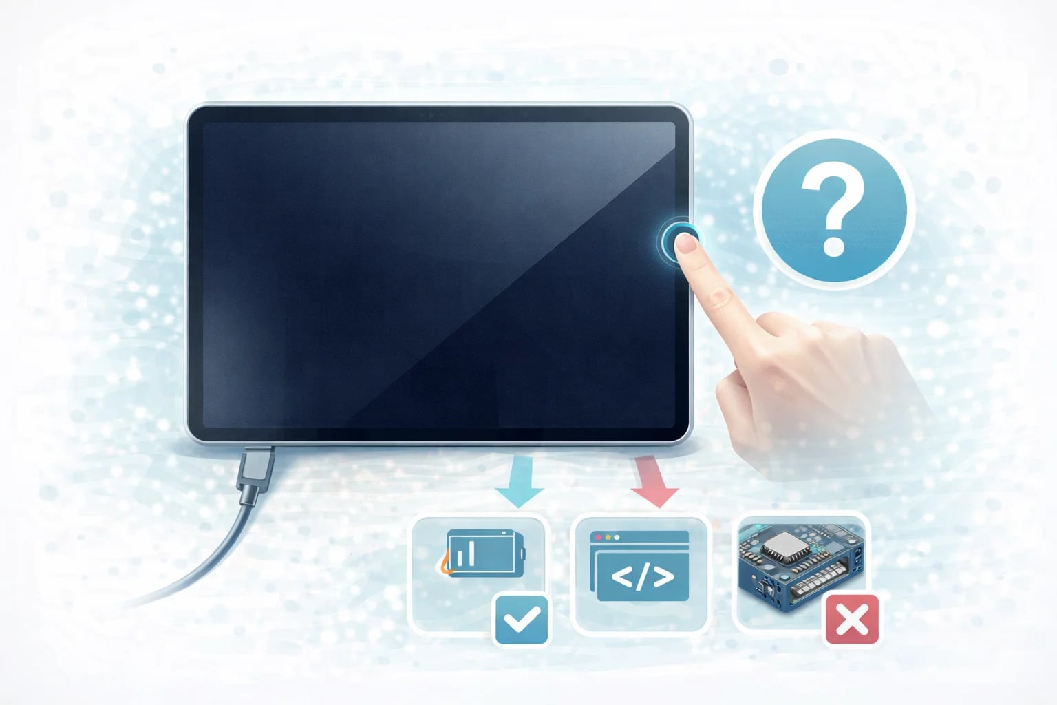 Планшет не включается — причины и что делать