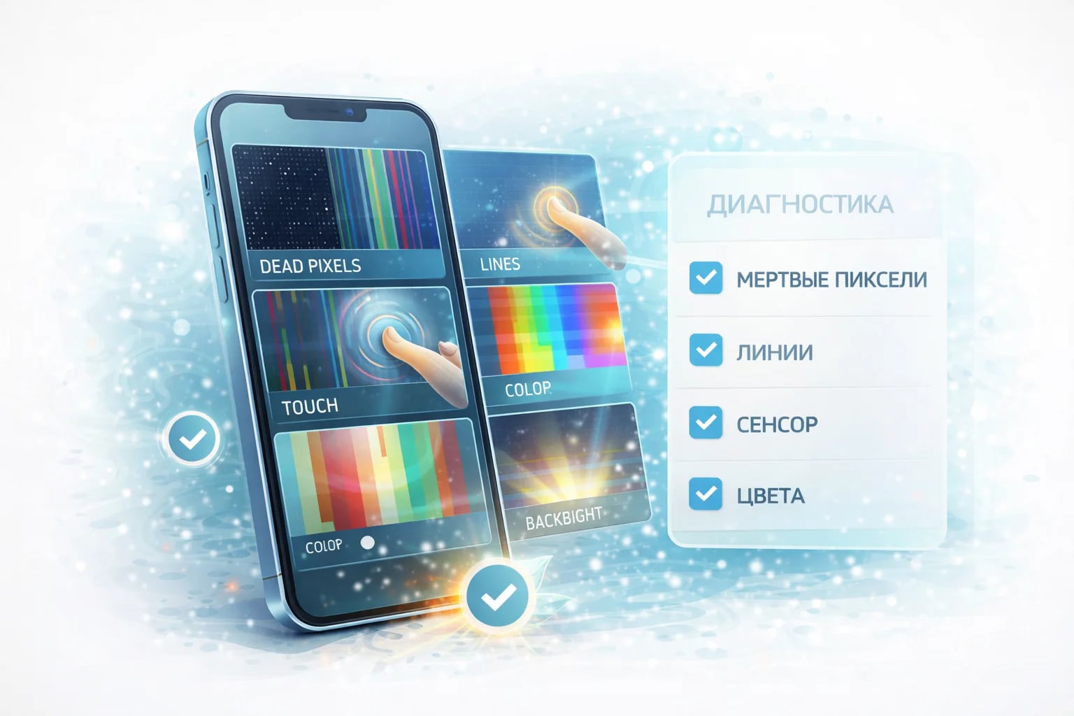 Признаки поломки экрана телефона