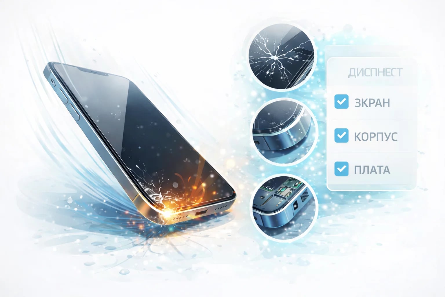 Ремонт телефона после падения