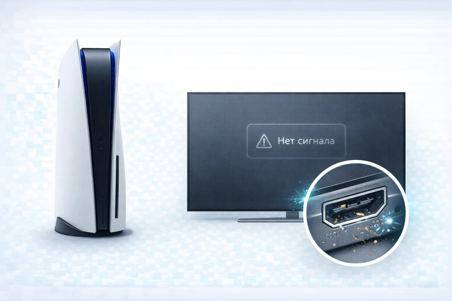PS5 нет изображения — что делать: проблема с HDMI чипом или разъёмом?